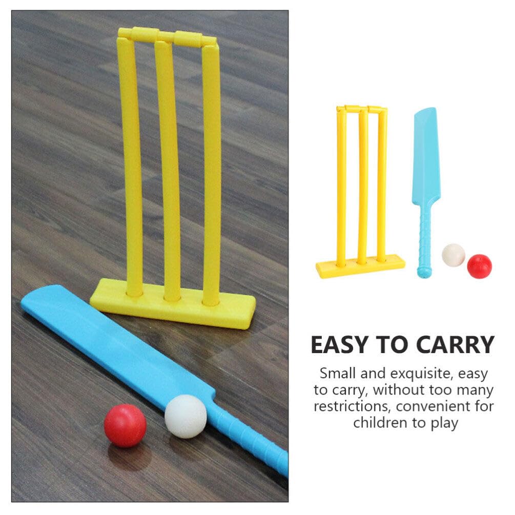 BESTonZON Set da Cricket Gioco Educativo per Ragazza Unisex e Pallina in Robusta Colore per attività Fisiche e Divertimento in Spiaggia