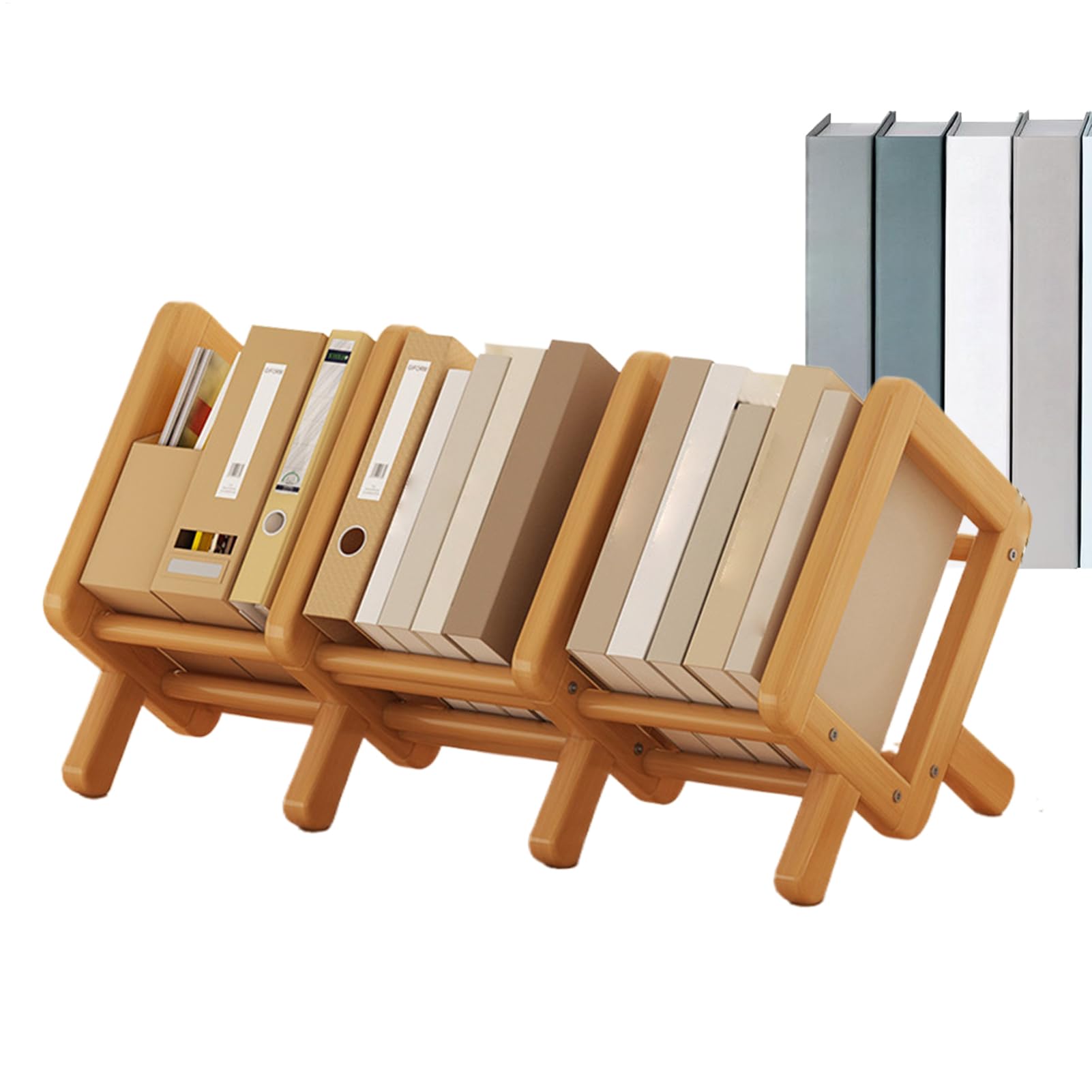 Biurkowa Biblioteczka Drewniany Dekoracyjny Organizer Do Przechowywania