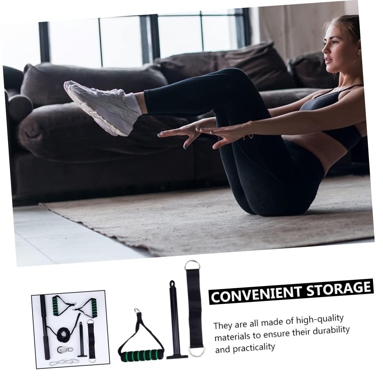 TOYANDONA Juego de Poleas para Gimnasio Casero 11 Piezas, Accesorios de Combinación de Pesos, Sistema de Cable para Ejercicios de Fitness, Portátil y Silencioso, Equipo DIY