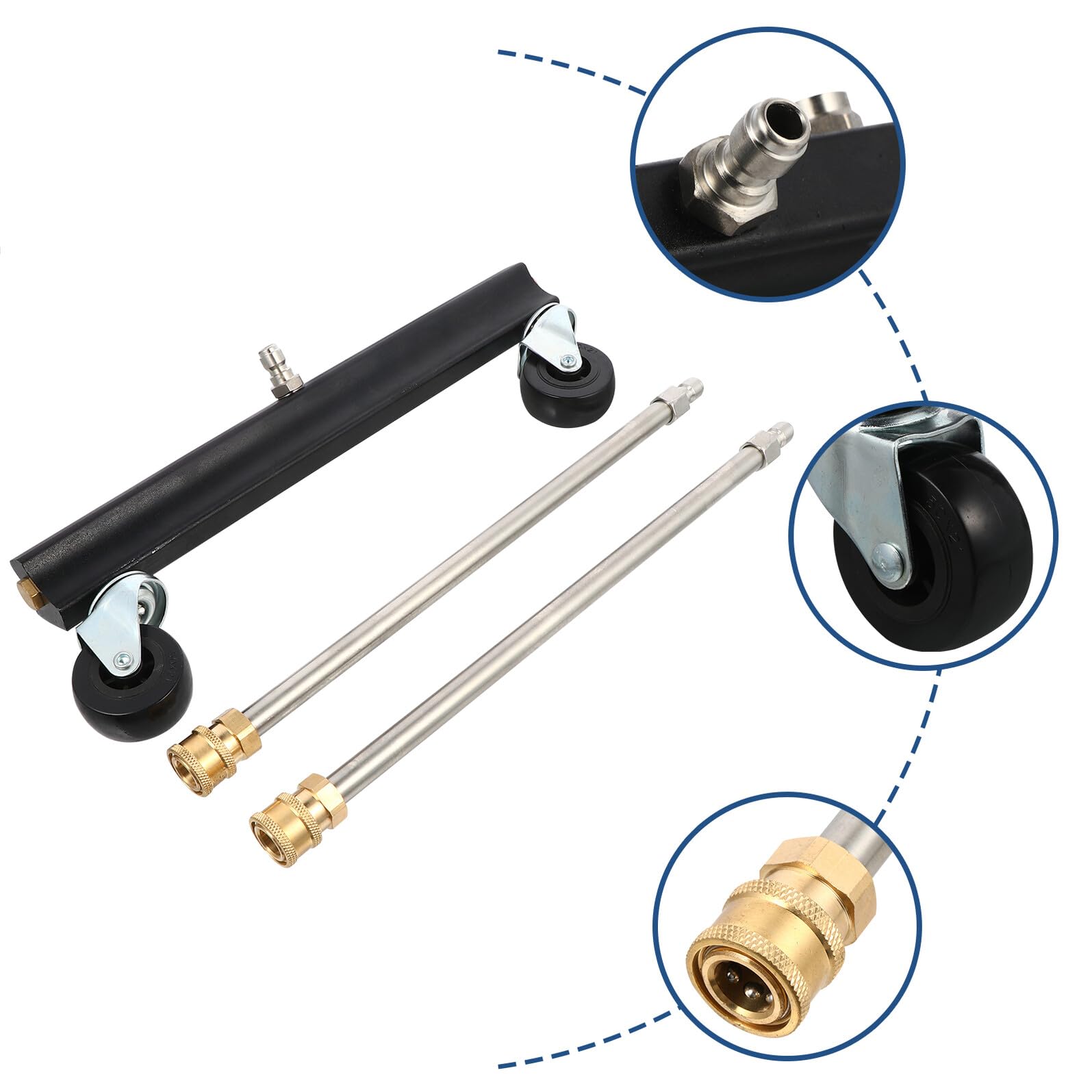 Cepillo de Acero Inoxidable y Latón para Limpieza Rueda Giratoria para Hidrolavadora de Chasis de Coche y Suelos en Vehículos Comerciales