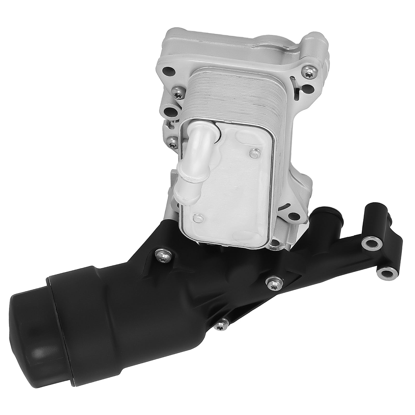 maXpeedingrods Obudowa filtra oleju, obudowa filtra oleju silnikowego z filtrem oleju i chłodnicą oleju do Mercedes-Benz klasy C W204 W205 2007-2018 A6511801310