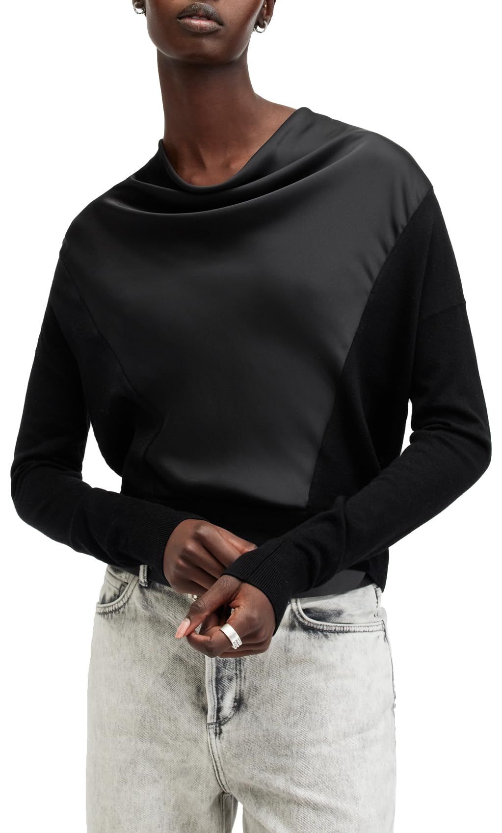 AllSaints Womens Myra Cowl Jumper