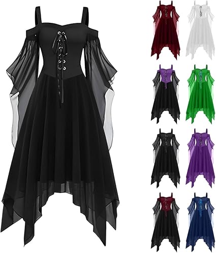 OIOLOYJM Witch Costume Women Sexy Plus Size Renaissance Vampire Gothic Halloween Costumes Woman 2025 Clothes Dresses