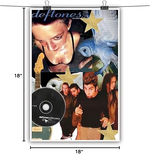 Miniatura 7 de ESPTULA Deftones - Póster de banda de 12 x 18 pulgadas pintura en lienzo sin marco rompecabezas multielementos arte de pared para habitación regalo