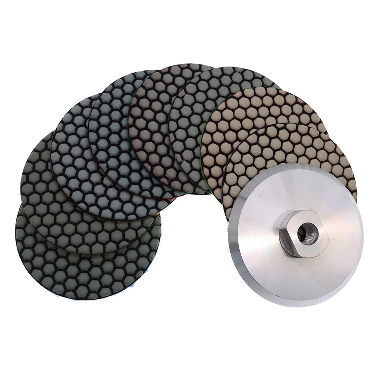 8 Piezas de Almohadillas de Pulido en seco de 4 Pulgadas, Almohadillas de Pulido de Diamante Flexibles de 100 mm, Nuevo diseño, Disco de Lijado for baldosas de Piedra de Granito de mármol