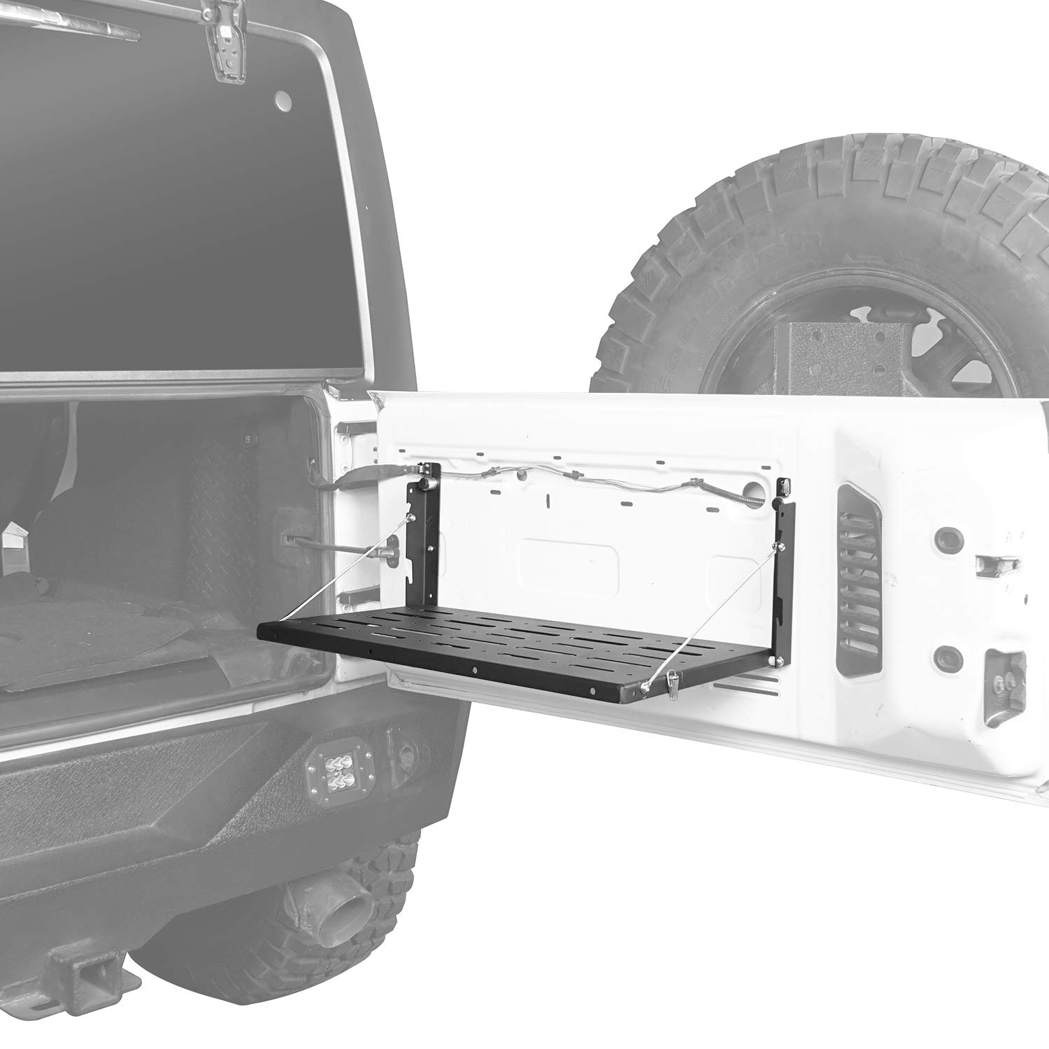 Amazon.com: Hooke Road JK Wrangler Tailgate Table Metal Storage