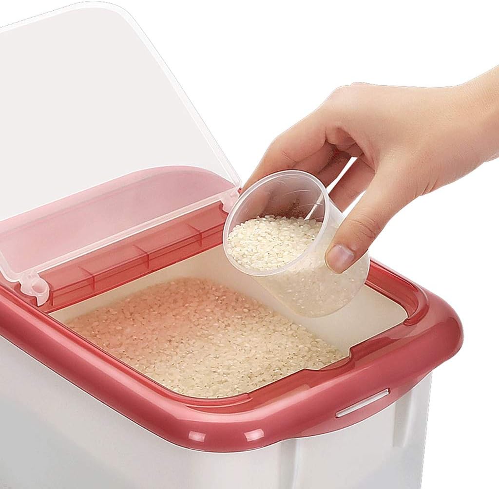 Measuring Cup 5kg High Value Plastic Rice Storage Container Box Violet Box A