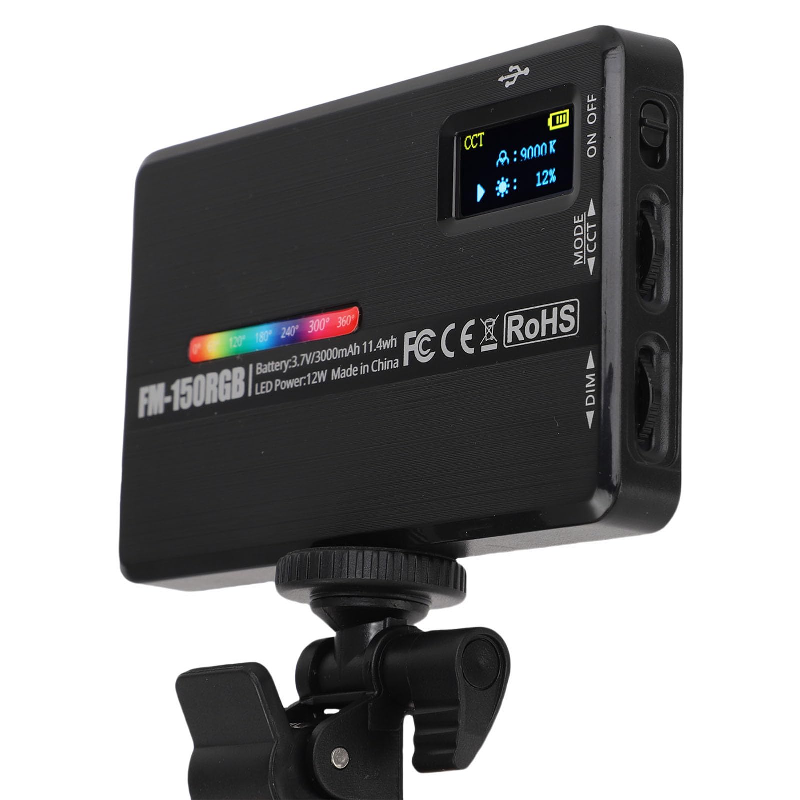 SIXRUN Luce LED RGB Ricaricabile, Illuminazione Dimmerabile a Colori per | Batteria da 3000 MAh, Struttura in ABS, Uso Interno/esterno, Colori Regolabili