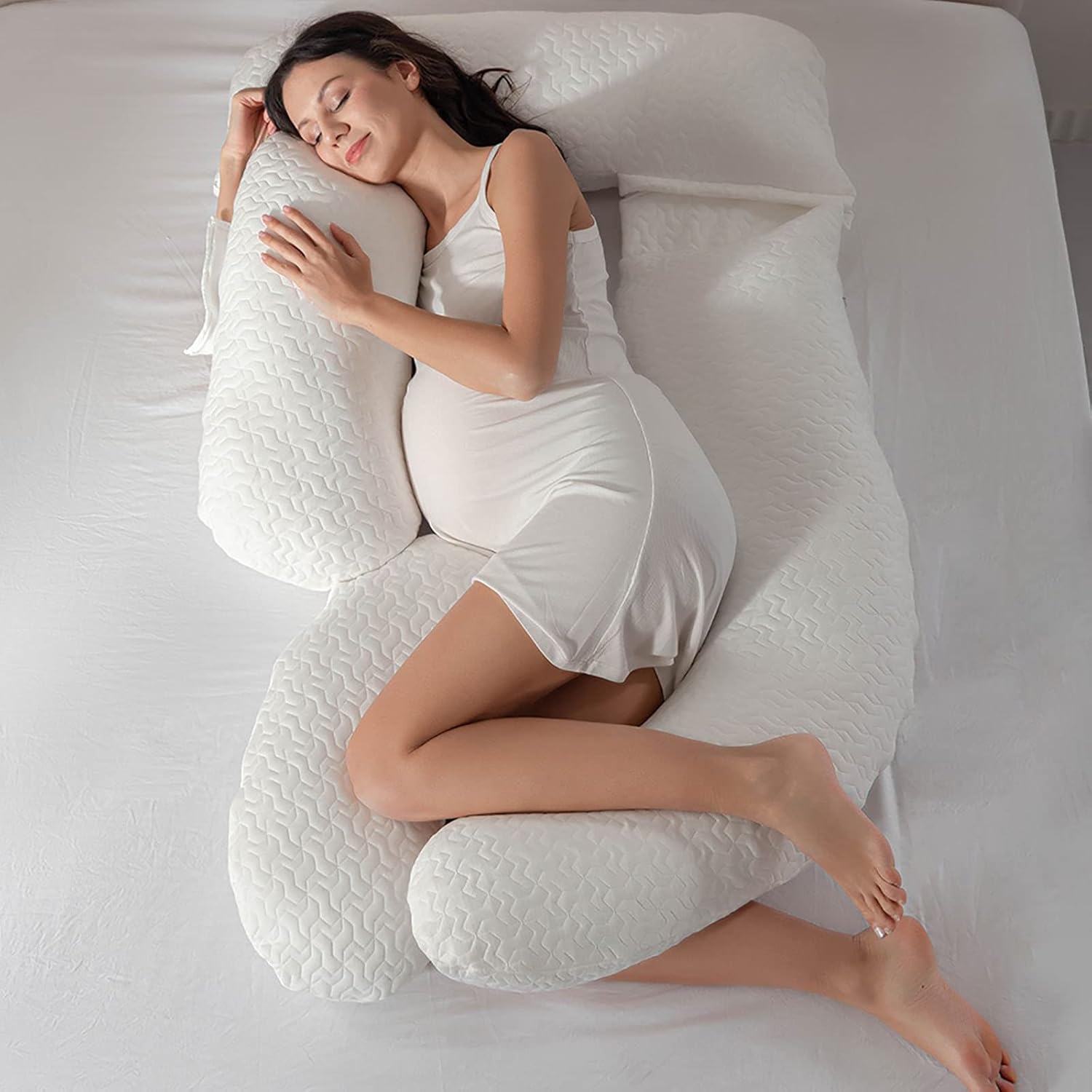 U-Shaped Full-Body Maternity Pillow Detachable Knitted Cover Supports The Body of Pregnant Women Essential Products for Pregnant Women