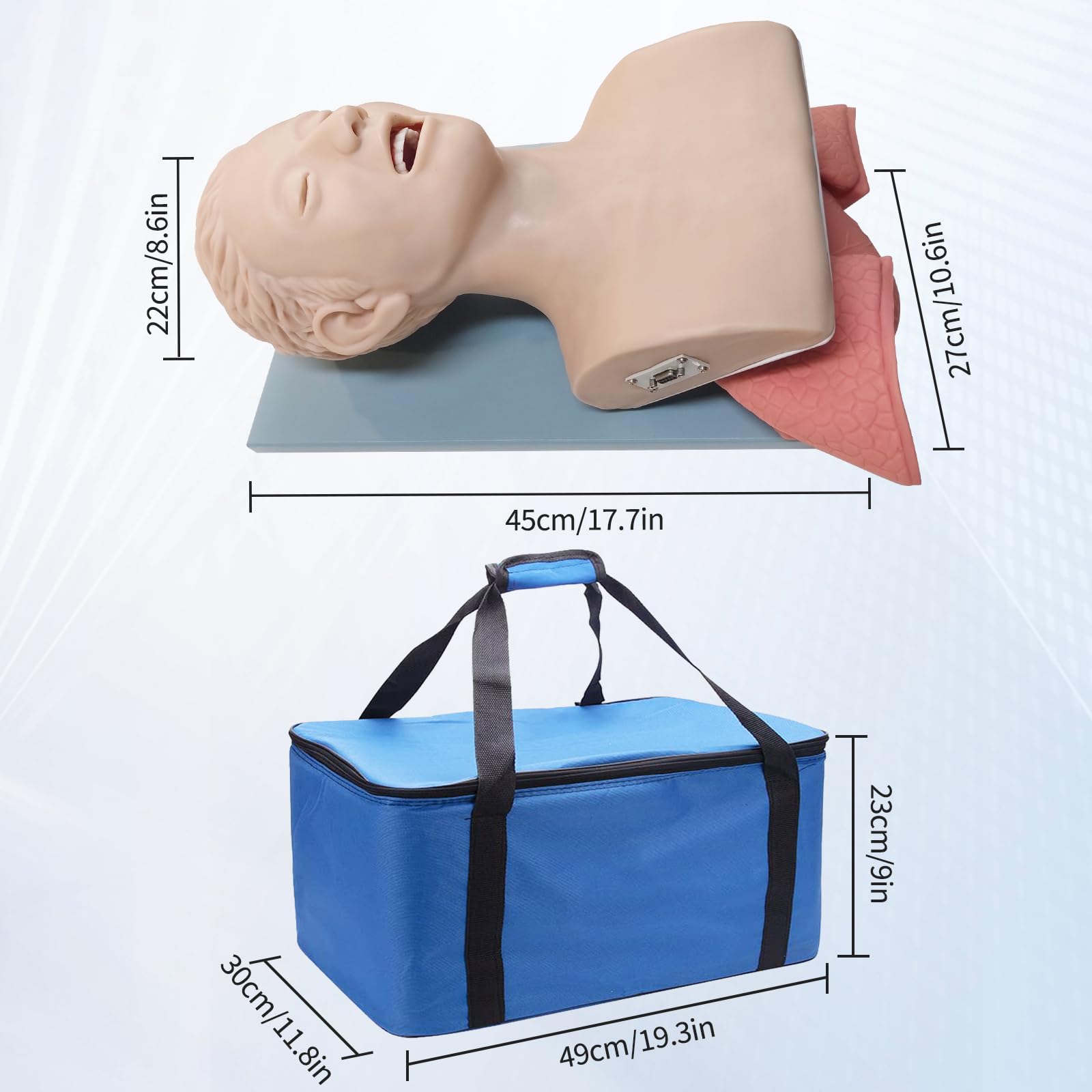Manichino per Intubazione,modello educativo di gestione delle vie respiratorie per adulti, per la formazione in laboratorio scientifico (adulti)