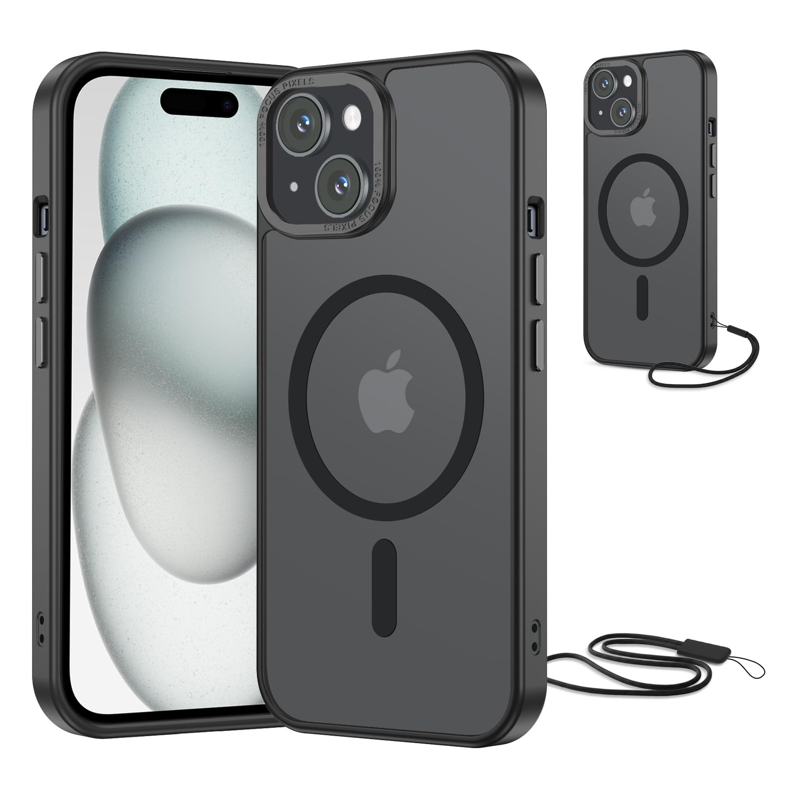 NEW'C Magnetisch Hülle für iPhone Serie kompatibel mit MagSafe Ultimate, stoßfest – starker Magnetismus und militärischer Schutz