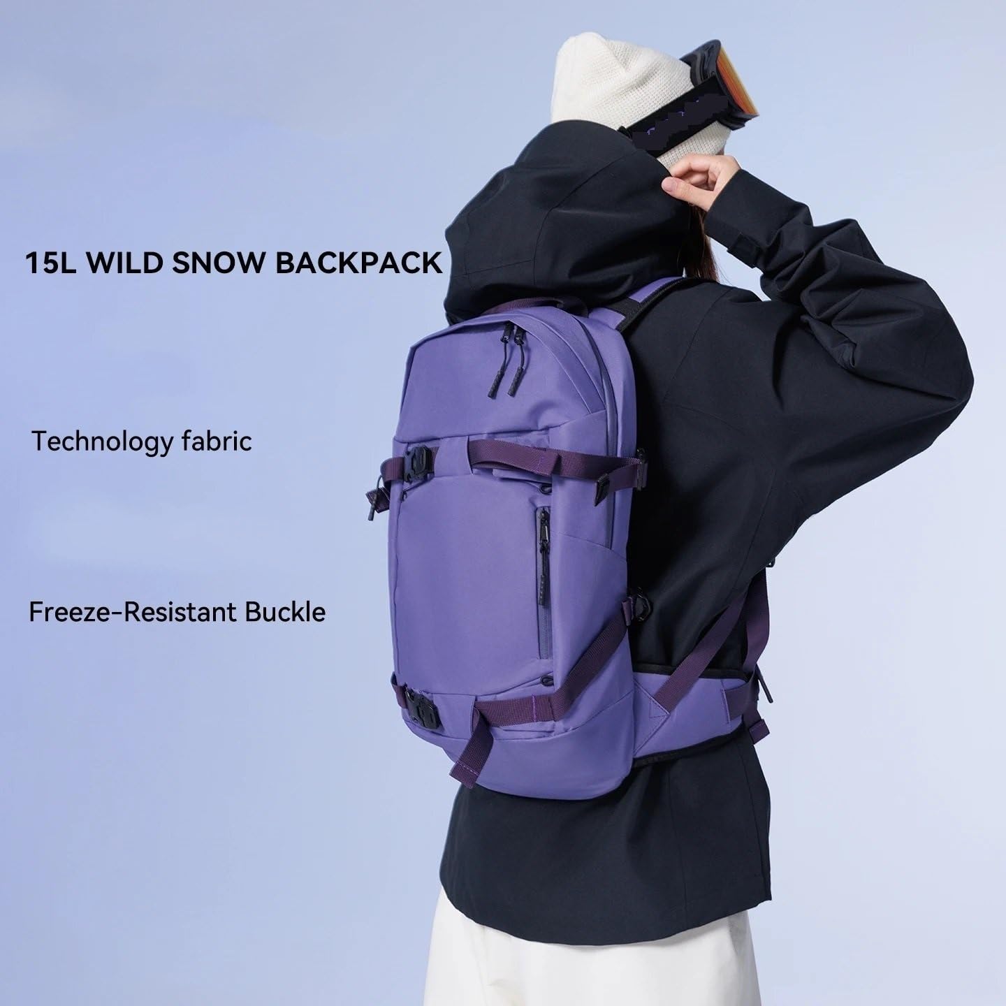 Mochila de esquí Multifuncional de Gran Capacidad, Bolsa para Tabla Deportiva, separación de Humedad y seco, Snowboard, Camping y Nieve.