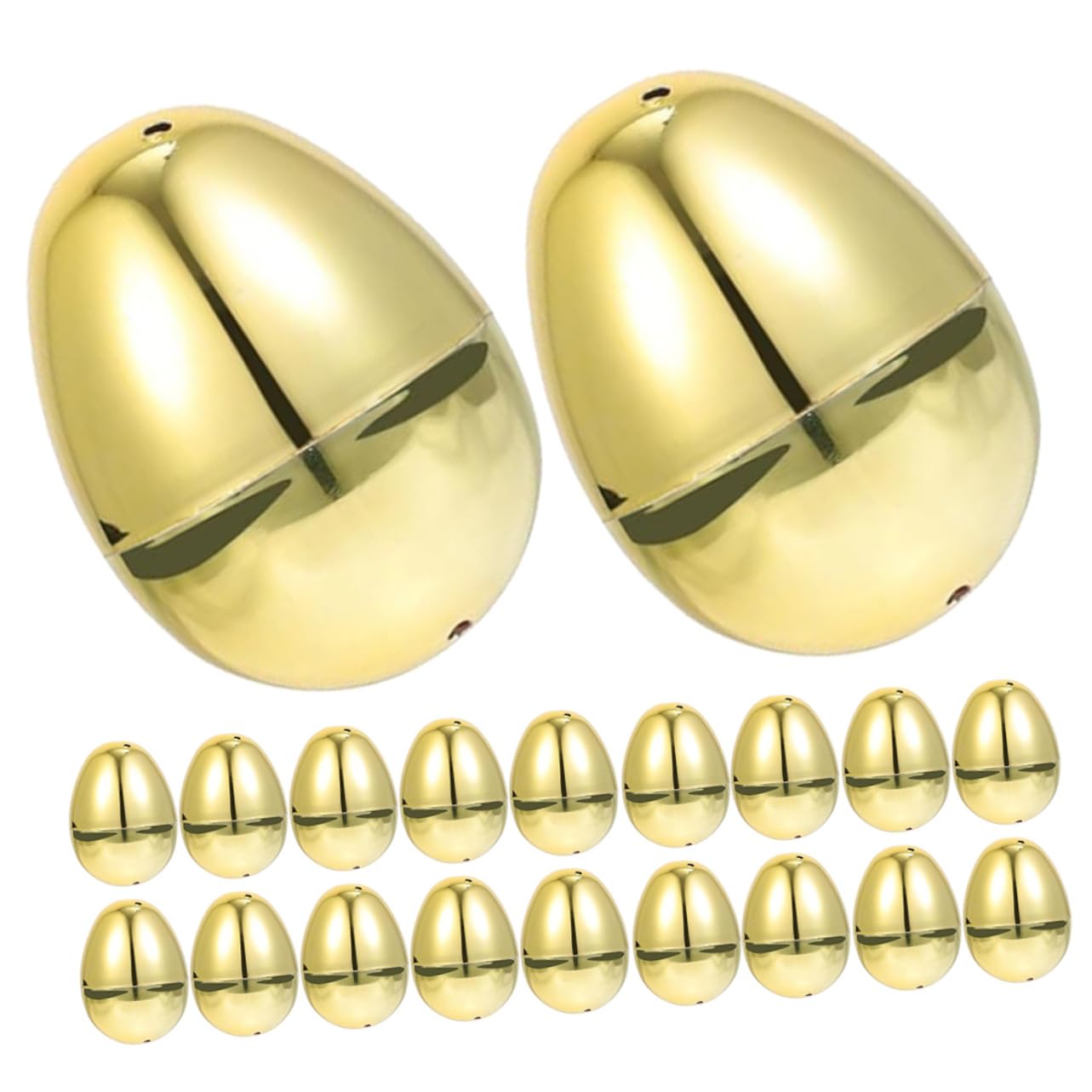 Cabilock 100pezzi Uova Pasquali Riempibili Plastica da Decorazioni per Feste di Pasqua Uova Vuote per Dolci e Regali Materiale Riutilizzabile per attività Festive e Decorazioni Creative