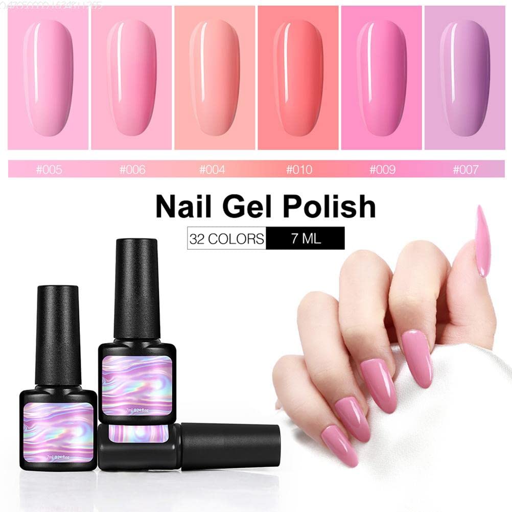 Kit de esmalte de uñas profesional de 80 W UV + LED lámpara de uñas de gel para manicura UV