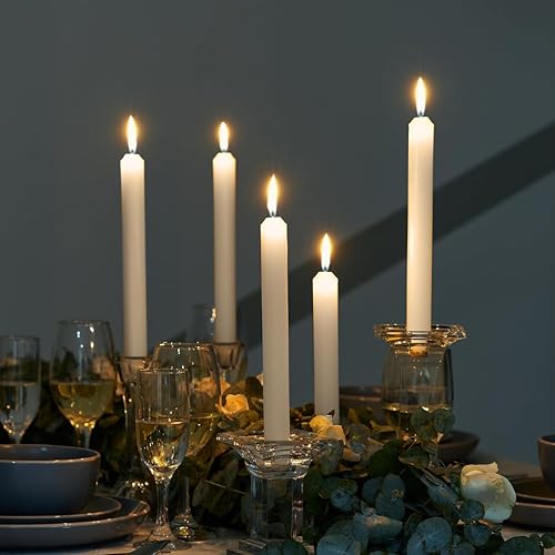 Miniatura 5 de Simply Soson Ivory Household Candles - Velas de cena de 7 pulgadas, juego de 45 unidades a granel, 6 horas de combustión limpia, velas de cena de