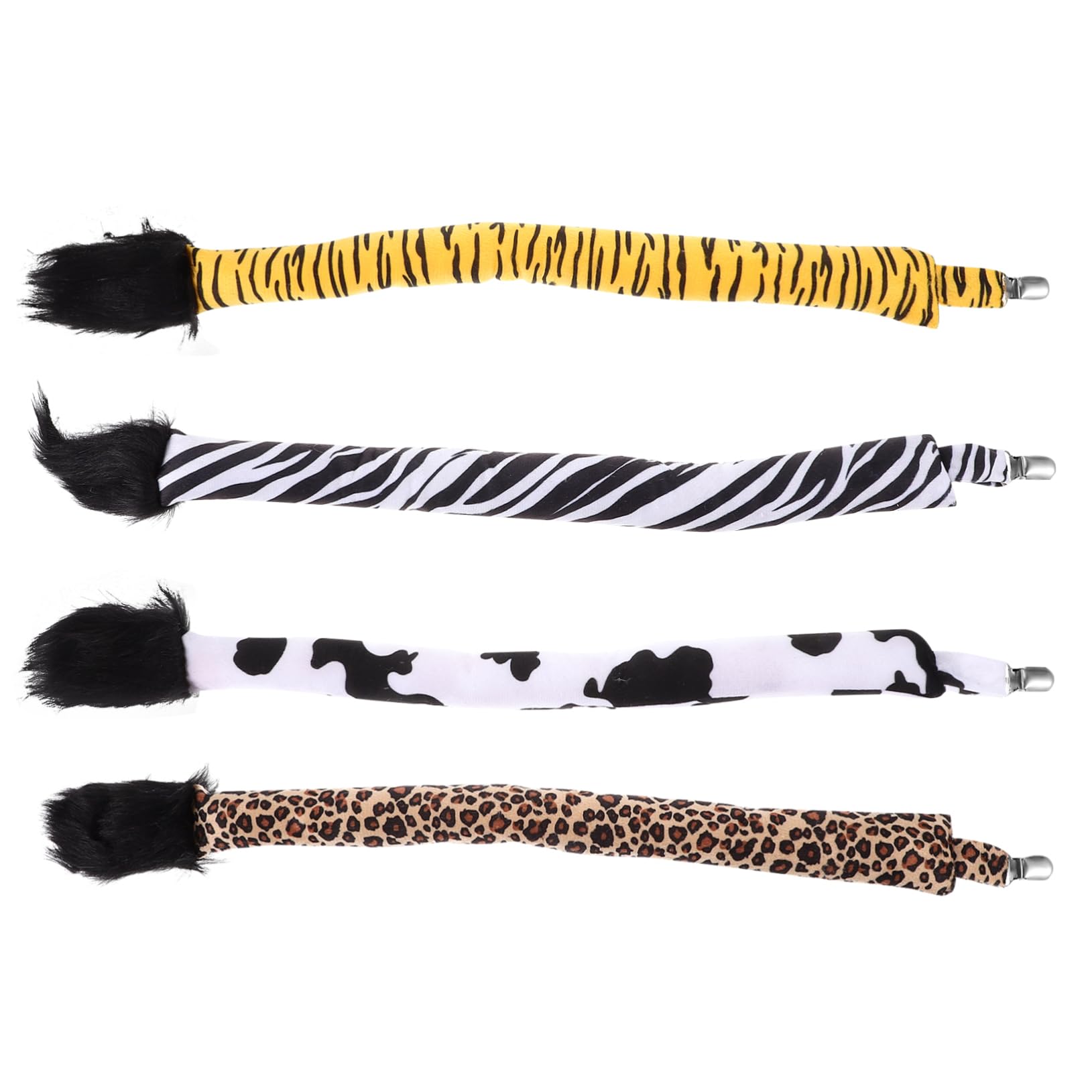 BESTYASH Coda Di Animale Di Peluche Maschera Pelosa Coda Di Pelliccia Sintetica Costume Da Animale Dello Zoo Accessori Cosplay Costume Da Zebra Orecchie Di Mucca Costume Peloso Coda Di