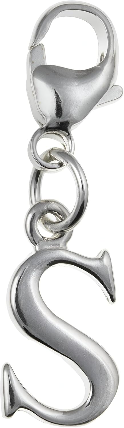 A to Z Initial Letter Alphabet Sterling Silver Clip-On Charms – Fit for Thomas Sabo Style Charm Bracelets – Letter Jewellery