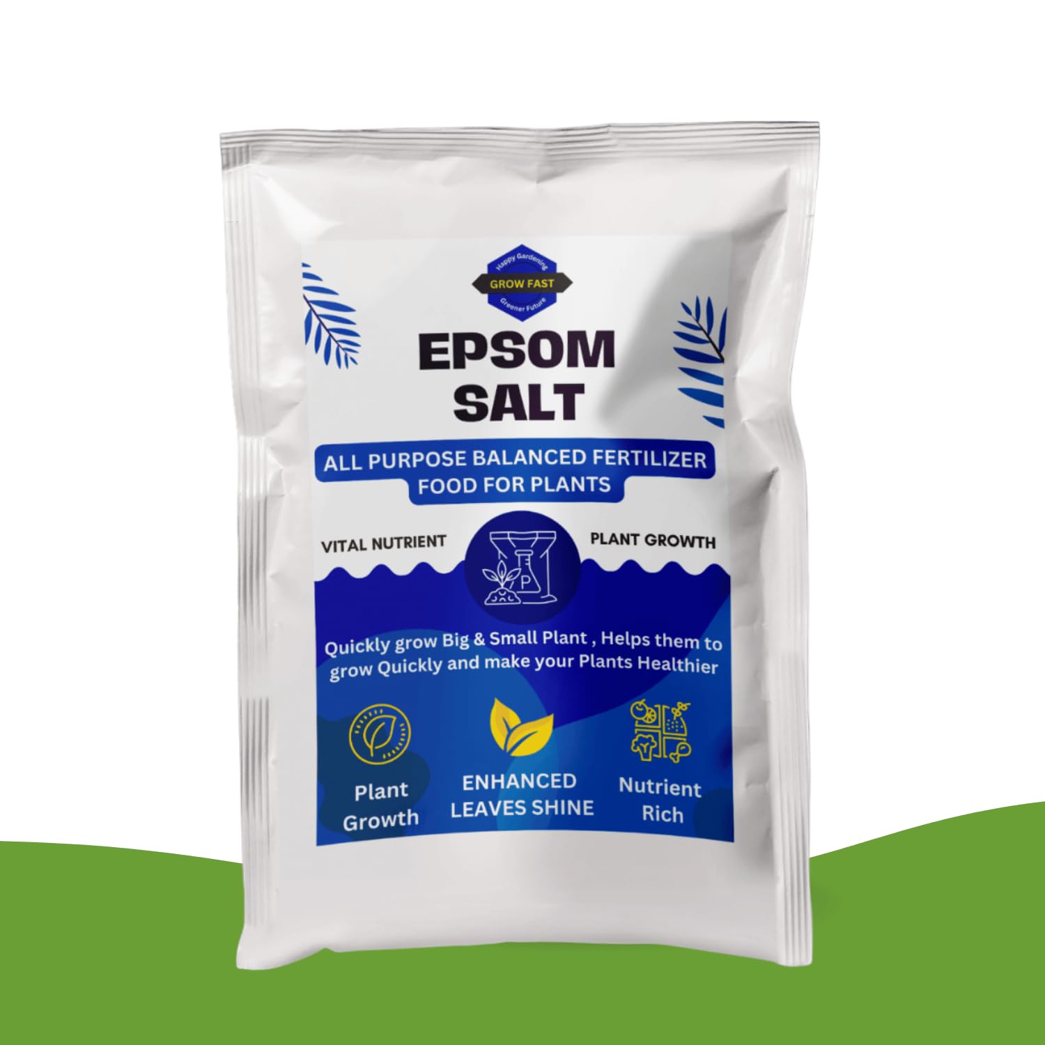 GrowFast Epsom Salt Harnessing the Power of Magnesium and Sulfur for Plant Health and Growth (250gm)
