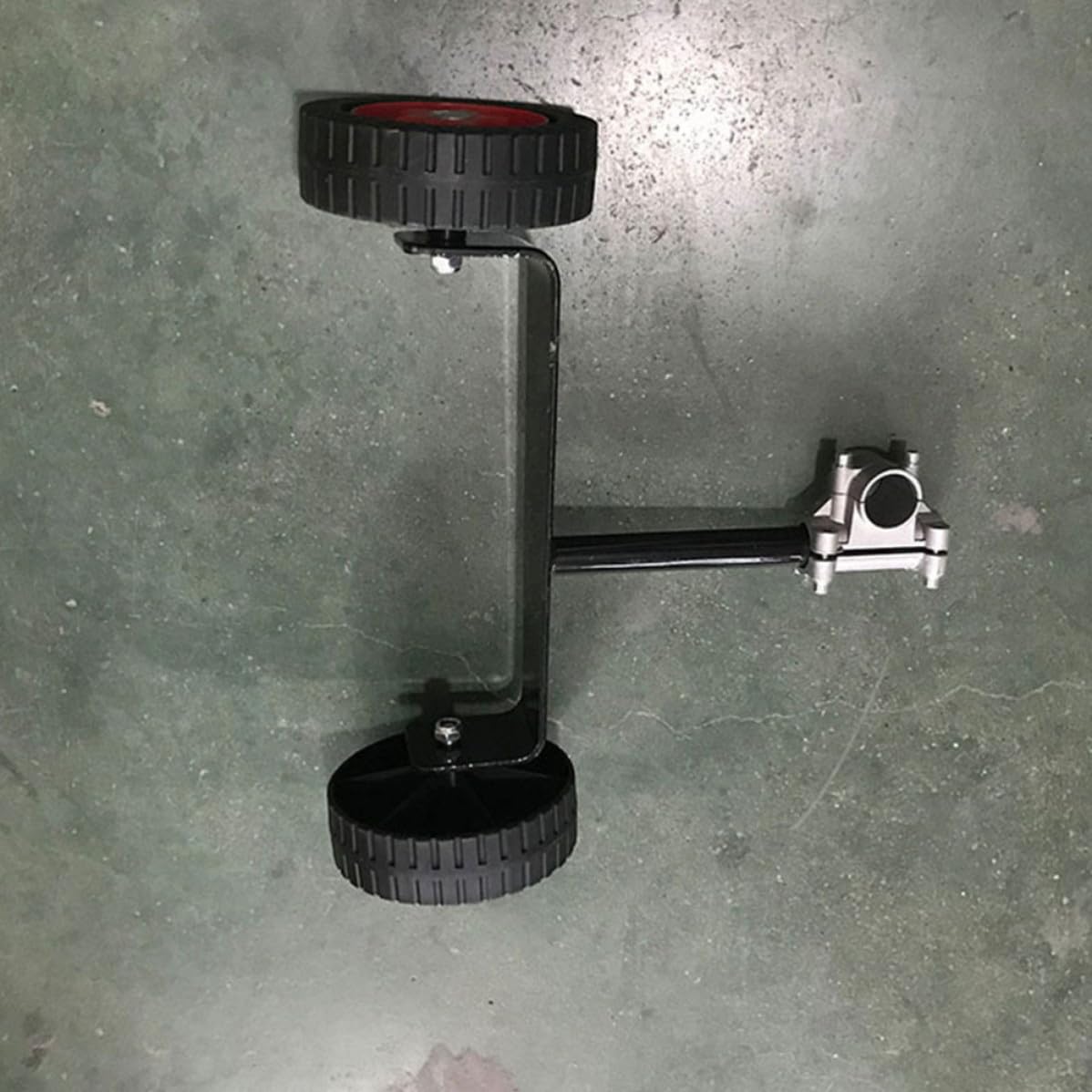 Juego de 2 Ruedas de Soporte de Hierro, Accesorio para Desbrozadora que Reduce la Fatiga en Jardinería