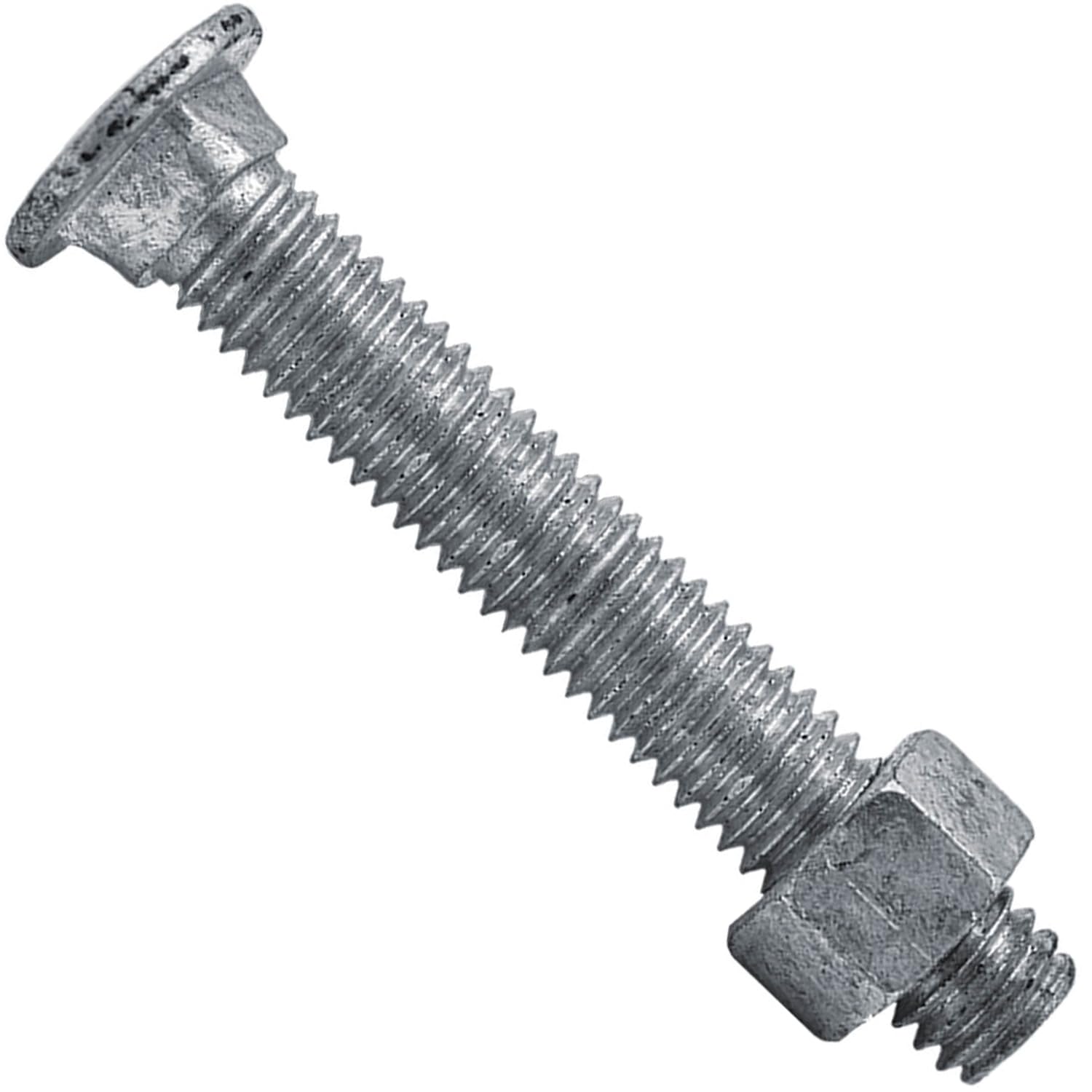 Carriage Bolts 3/8-16 x 2-1/2": w/Nuts Galvanized Bulk Carriage Bolt ~ Coarse Thread (2 1/2 inches Long) (25 Pieces)