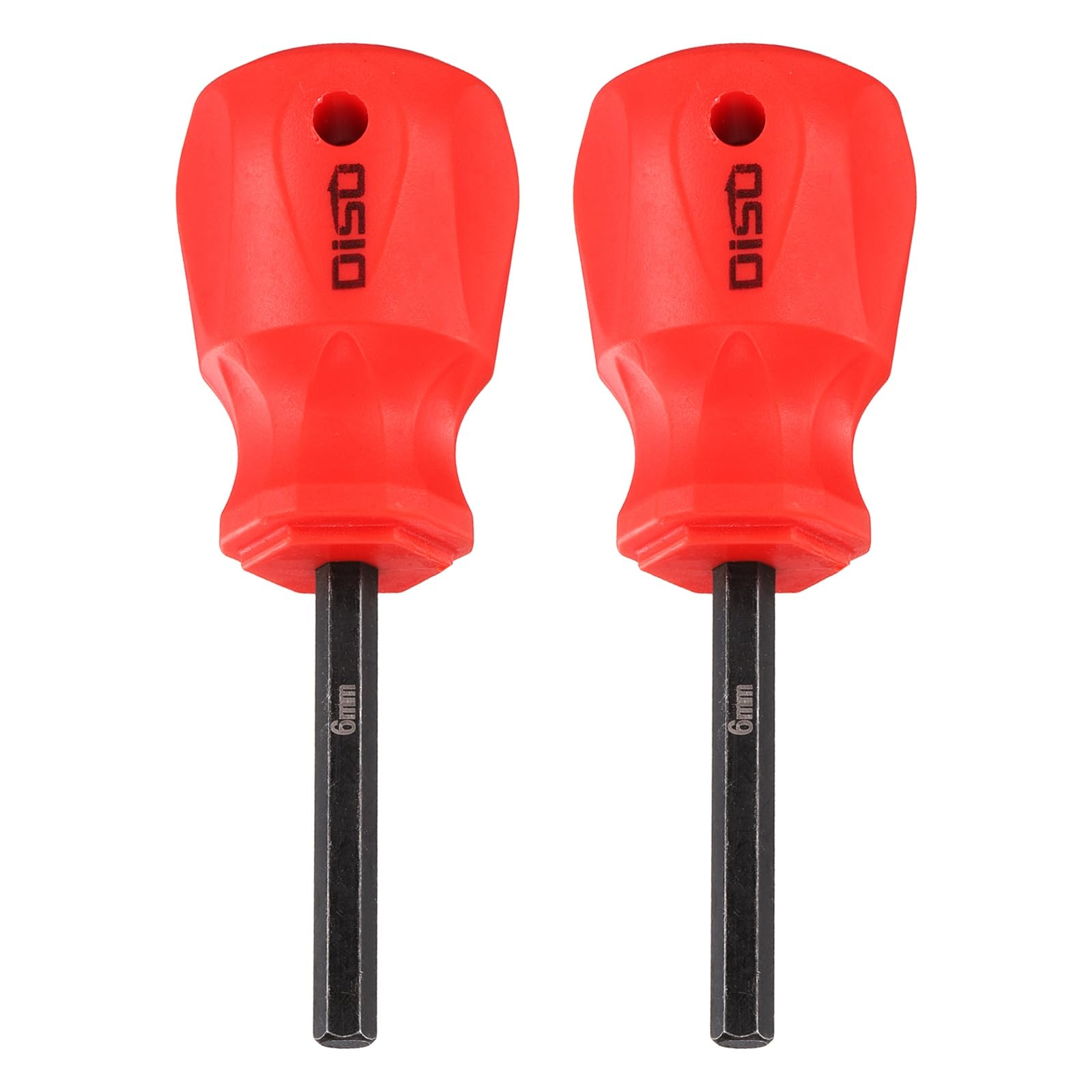 sourcing map 2pcs Small Hex Screwdriver 6mm 105mm Length S2 Steel Magnetic Head Metric Mini Flat Head Hexagon Screw Driver with Non-Slip Handle for Tight Spaces Hand Tools, Black