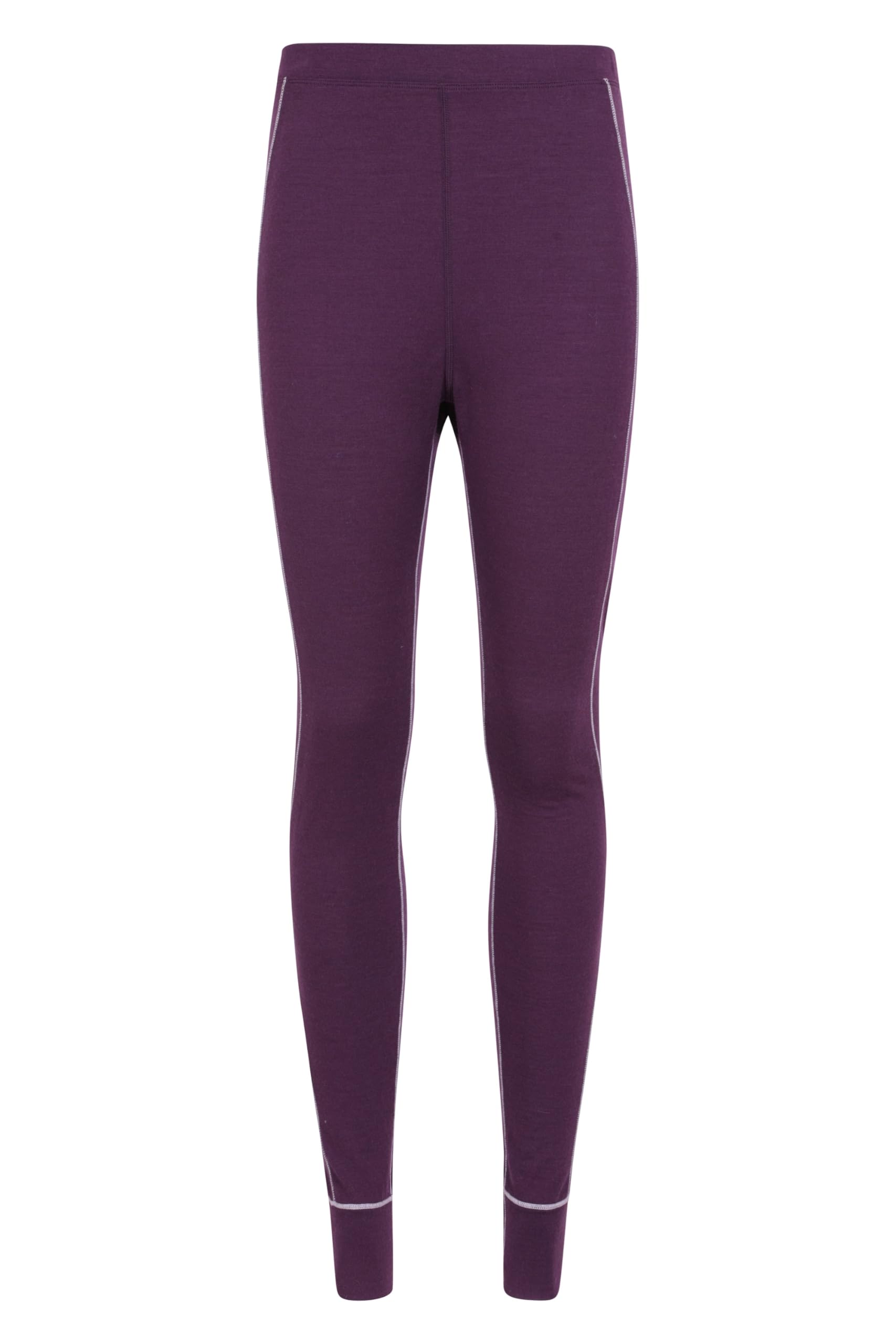 Mountain Warehouse Asgard Merino Womens Thermal Pants - Warm & Cosy Quick Dry Ladies Leggings, Quick Wicking Baselayers - Winter Camping, Outdoors, Travelling & Hiking Purple 12