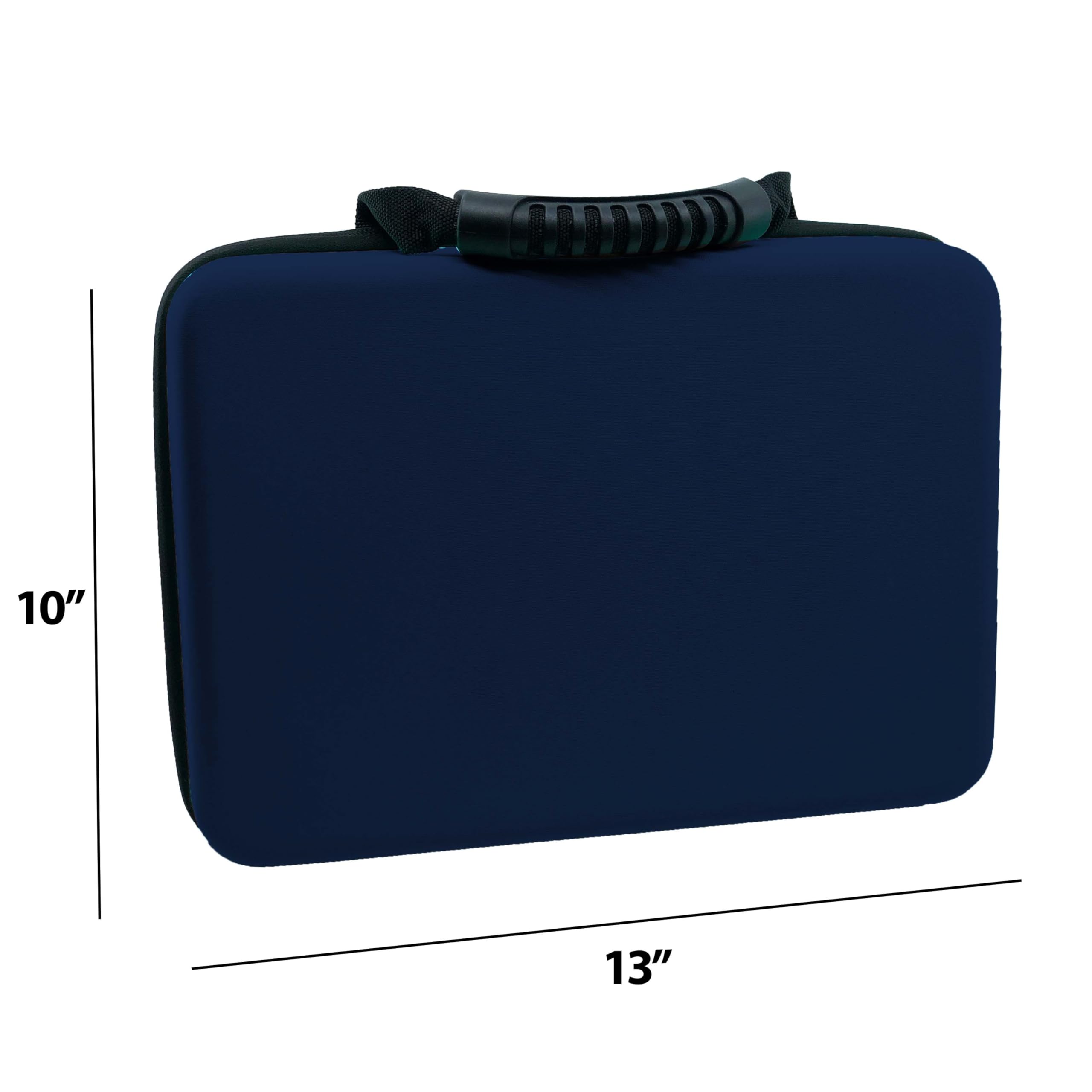 Flipo Battery Storage Case with Tester - Large Blue Portable Battery Organizer Case With Foam Insert And Carrying Handle - Store And Protect 148+ AA AAA C D 9V Batteries