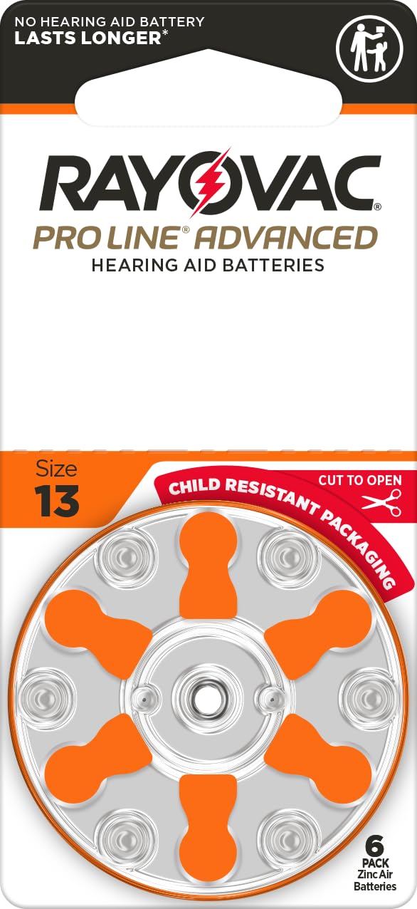 Rayovac Proline Advanced Size 13 Hearing Aid Batteries. 48 Batteries Total.