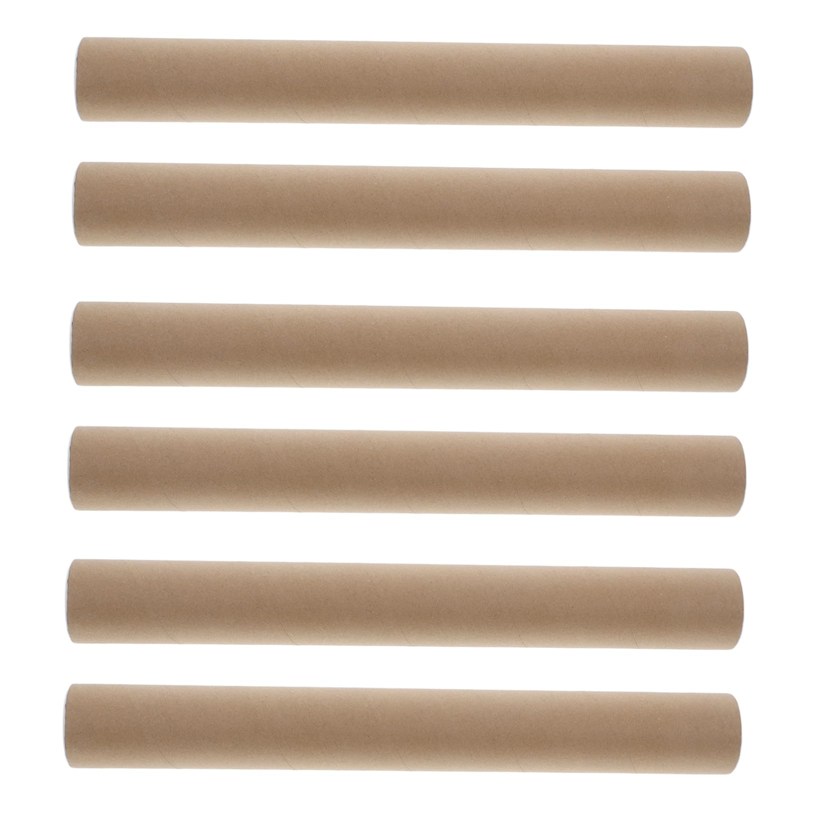 HAPINARY 6-Pack Paperboard Tubes Poster Tube Storage for Artwork Calligraphy Moving Shipping Protection Cardboard Cylinder Roll for Documents