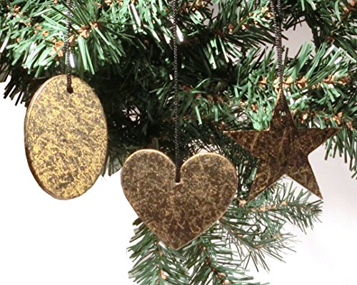 Atelier Akara Lackkunst Christbaumschmuck, Set 6 Stück, rot/Gold/schwarz Cover