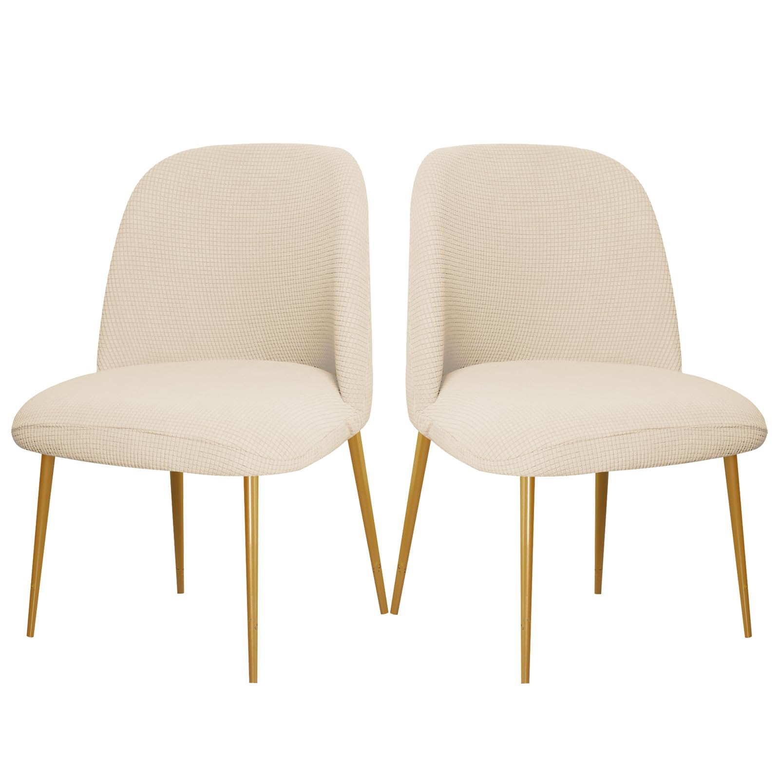 ZHUIYUAN Curved Back Chair Covers For Dining Chairs Set Of 1/2/4/6, Semi Circle Back Dining Room Chair Cover Chair Protector Seat Covers