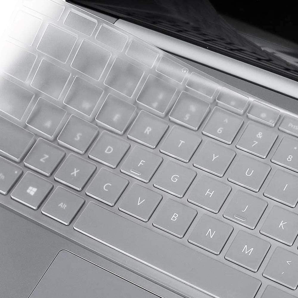 ProElife Keyboard Cover Skin for 2021 2020 Microsoft Surface Laptop Go 12.4" & 2022 Surface Laptop Go 2 12.4 inch with Fingerprint Power Button Ultra Thin TPU Keyboard Protector (Transparent) For Surface Laptop Go 3/2/1 12.4 inch image 7 of 8 B08NPTH4FV
