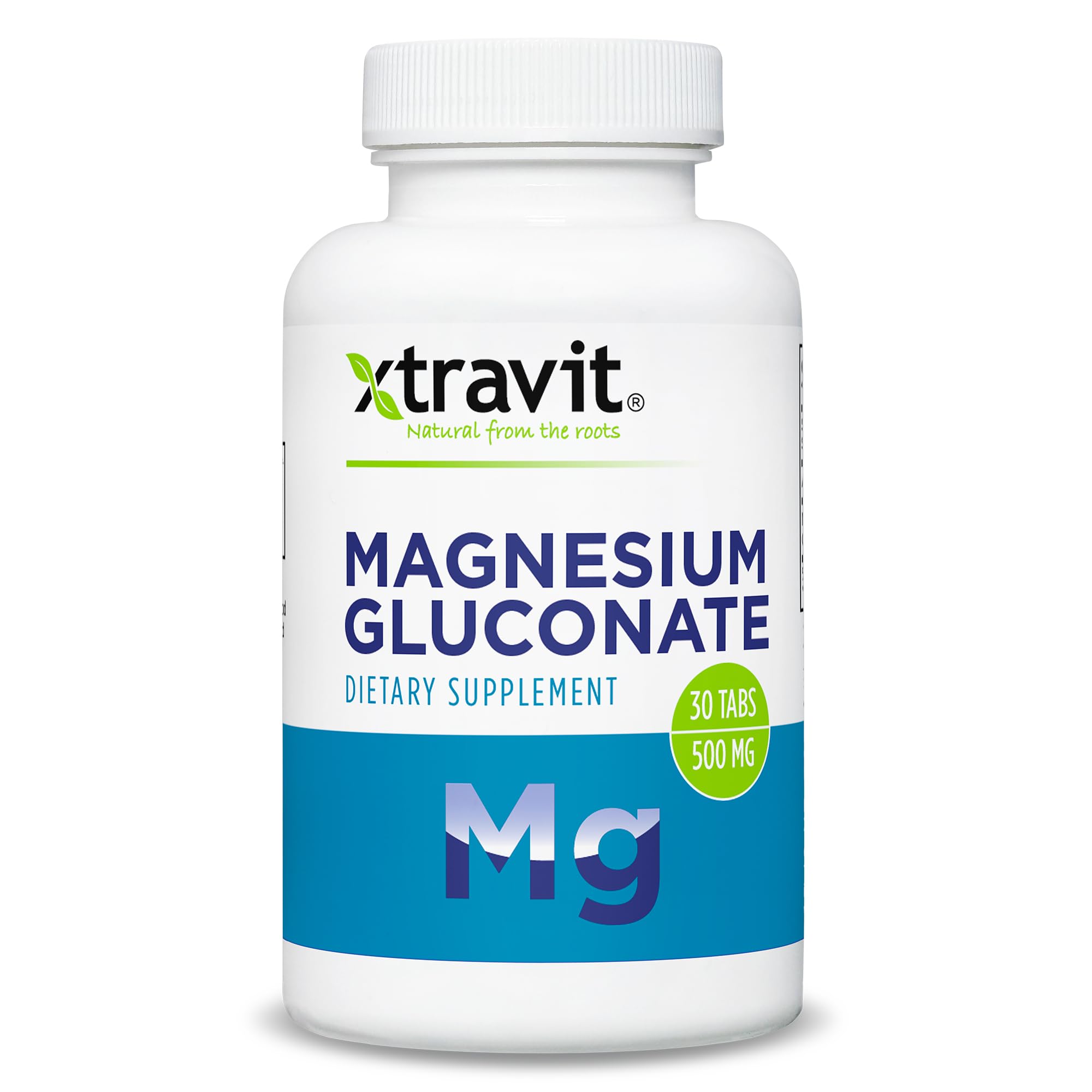 Magnesium Gluconate Natural Muscle Bone Digestive Health Support Supplements for Men Women - Promotes Restful Sleep Mood Balance