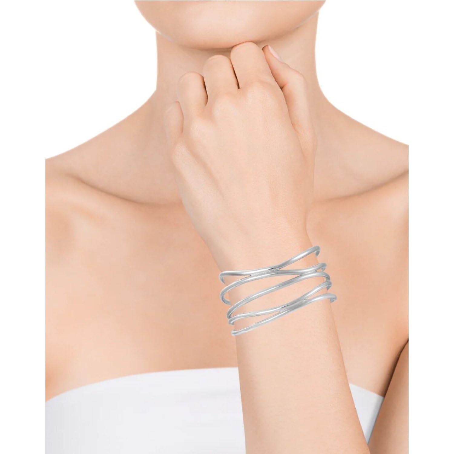 Viceroy Fashion 14084P01000 - Pulsera de Acero para Mujer, Elegancia y Estilo Chic de 5,8 cm