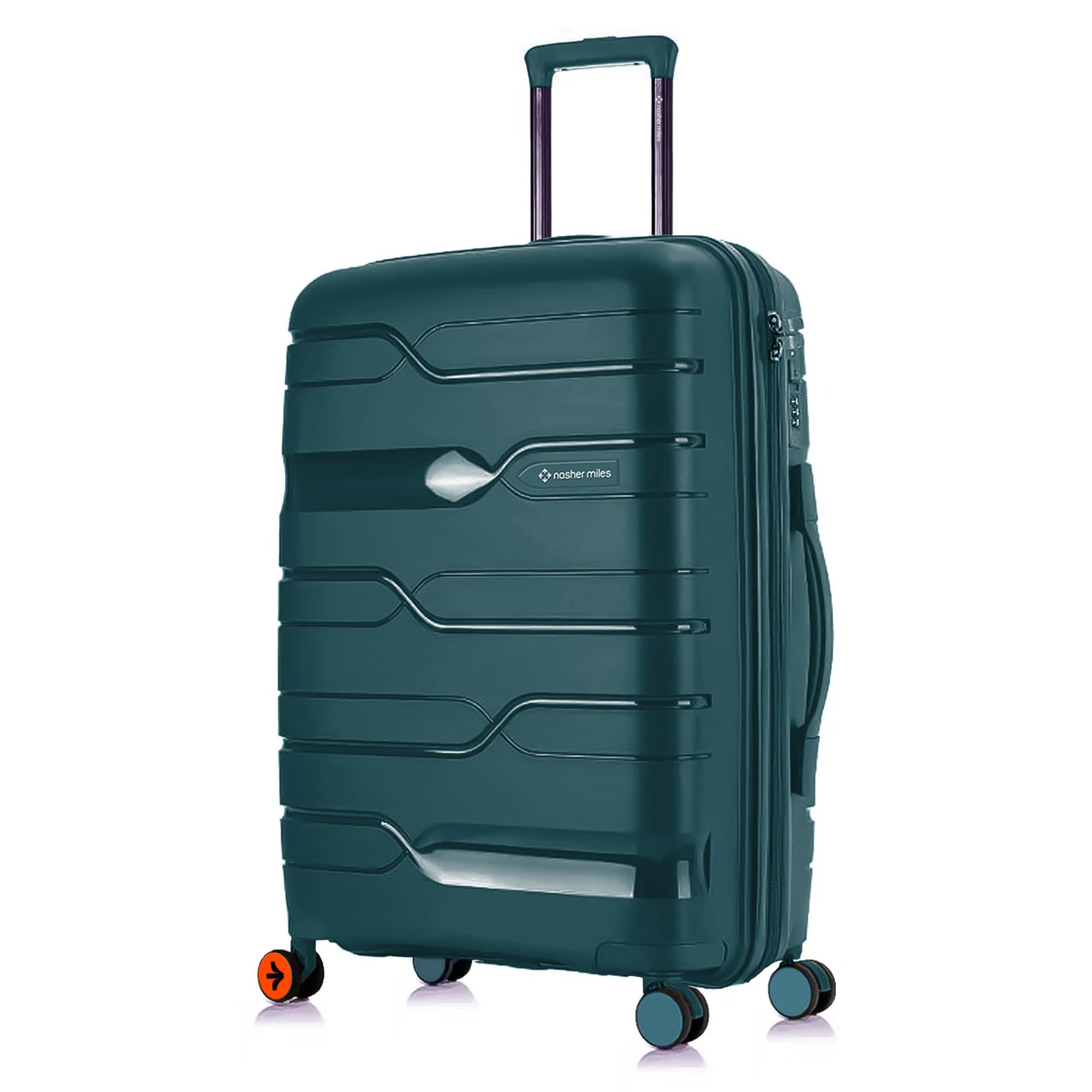 nasher miles Polypropylene 360 Degree Paris Hard-Sided Check-in Luggage 28 inch | 75cm | 8 Wheels Large Trolley Bag for Travel | Suitcase (Dark Green)-picture-14