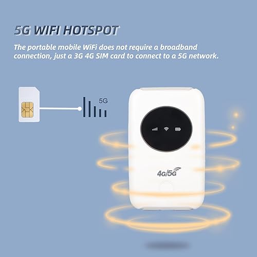 Miniatura 3 de EBTOOLS Módem USB 4G LTE, 300Mbps desbloqueado móvil 5G enrutador con 10 usuarios, punto de acceso portátil de viaje construido en 3200 mAh con