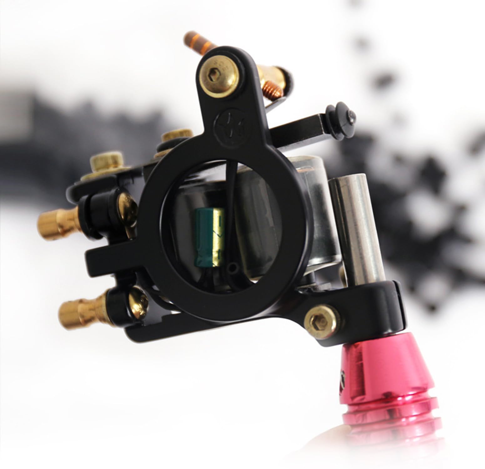 Warm Girl 100 Pieces Tattoo Needle Machine Grommets Double Grommets Tattoo Machine Parts Nipple Supply Black