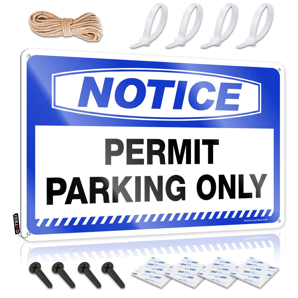 Fzfn Men's Colour Cocoa Outdoor Bar Art - Notice Permit Parking Only Soft Area Rustic Wall Hanging(30X40cm)