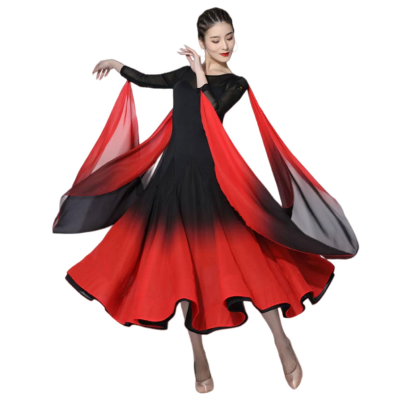 Abiti Valzer Abbigliamento Ballo da Sala per Donna Gonna Foxtrot Flamenco