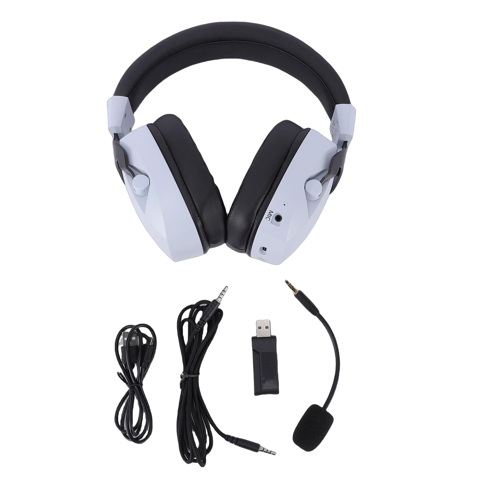 Cuffie da Gioco Wireless con Cancellazione del Rumore, Suono Chiaro, Cuffie Bluetooth 5.4 da 2,4 GHz per PC, Interruttore, Suono Surround 7.1, Luce RGB, Adatta per i Giocatori (#2)