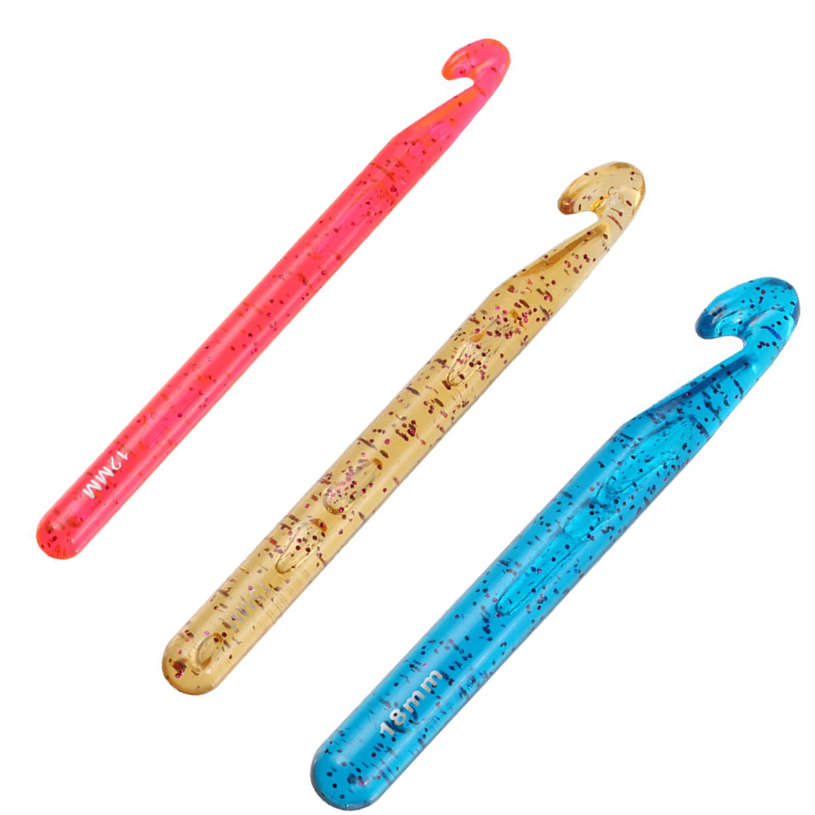 Tsophreniq Clear Weave Hook Set Thin Permanent Polystyrene Knitting Probes Novices and Specialists Thin Permanent Weave Tools Set