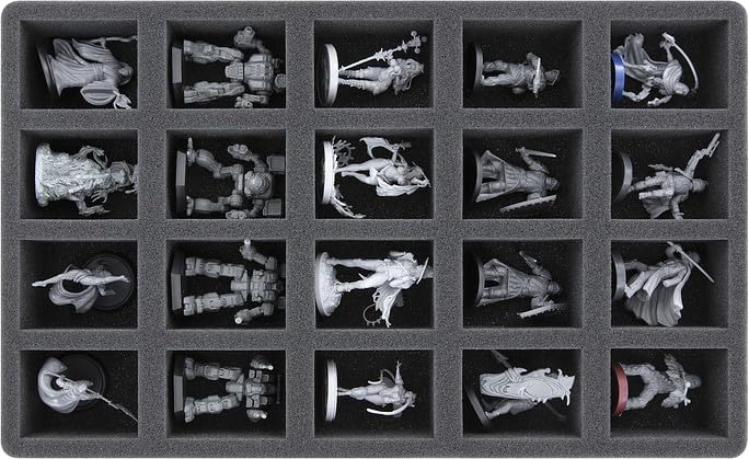 Feldherr IG045A001 foam tray compatible with Really Useful Boxes - 20 miniatures