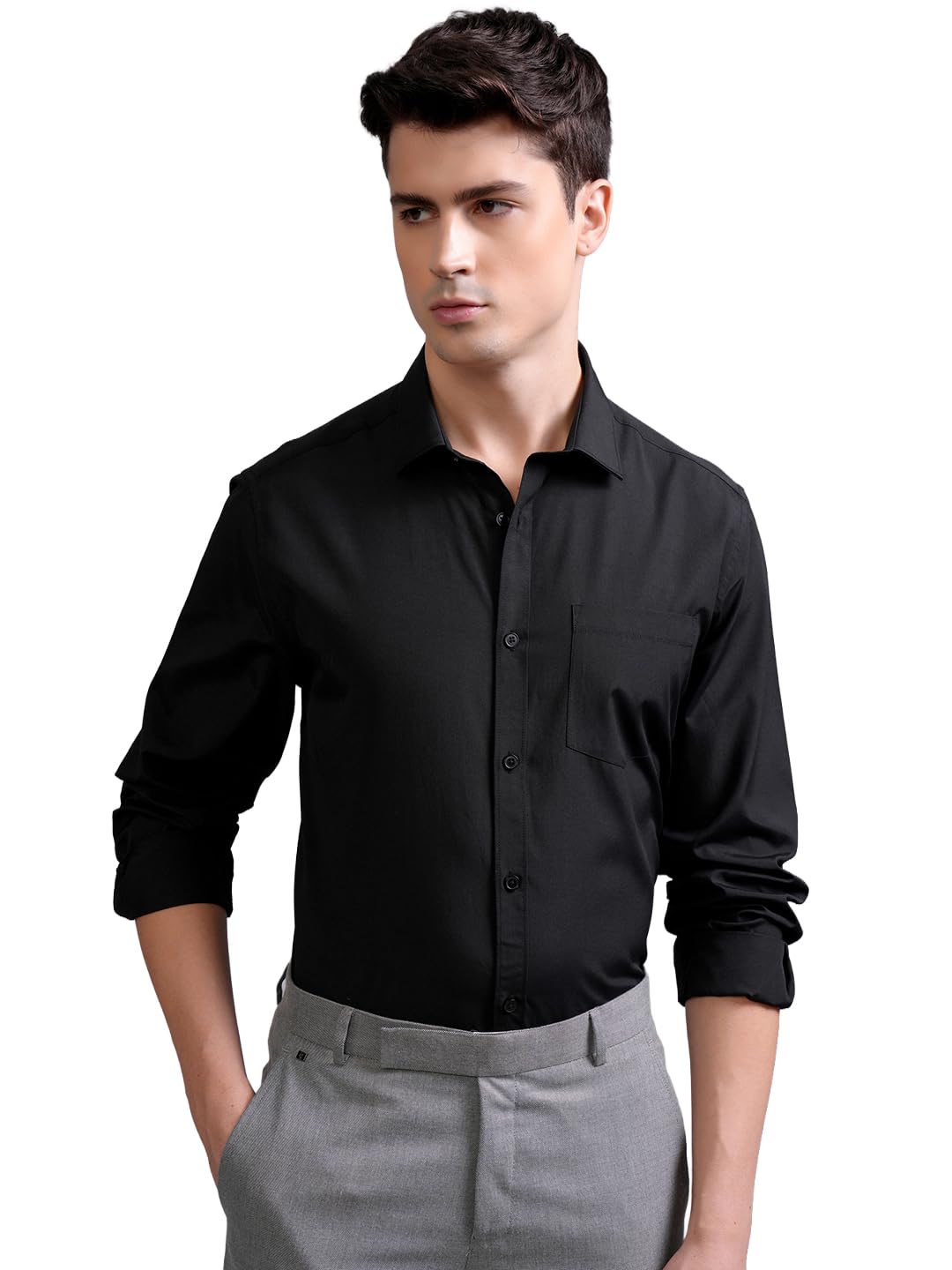 highlander Men's Solid Slim Fit Shirt-picture-27