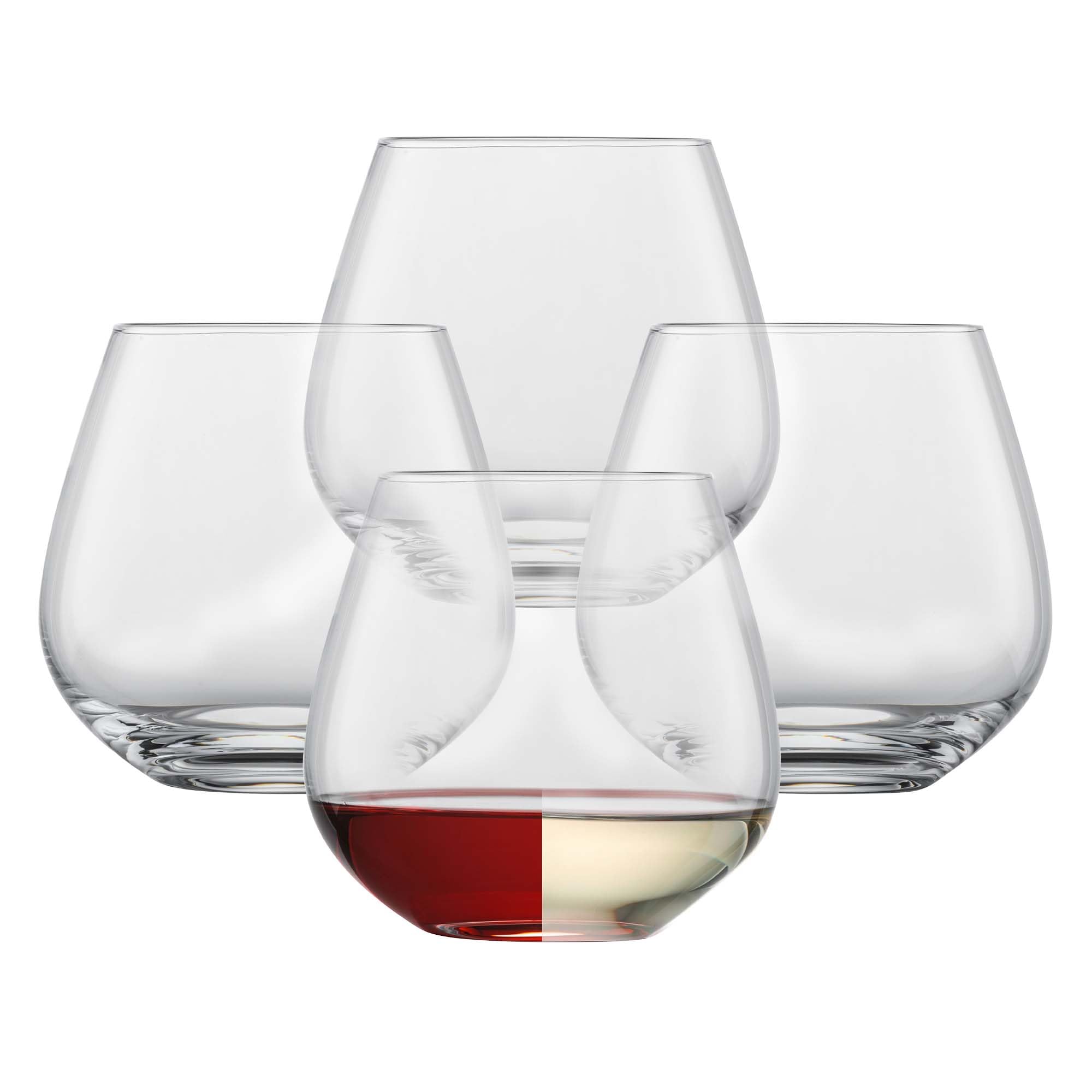 Schott Zwiesel Stemless Wine Glasses Forté (Set of 4), Wine Tumbler Without stem for Various Types of Wine, Dishwasher-Safe Tritan Crystal Glasses, Made in Germany (Art. no. 123619)