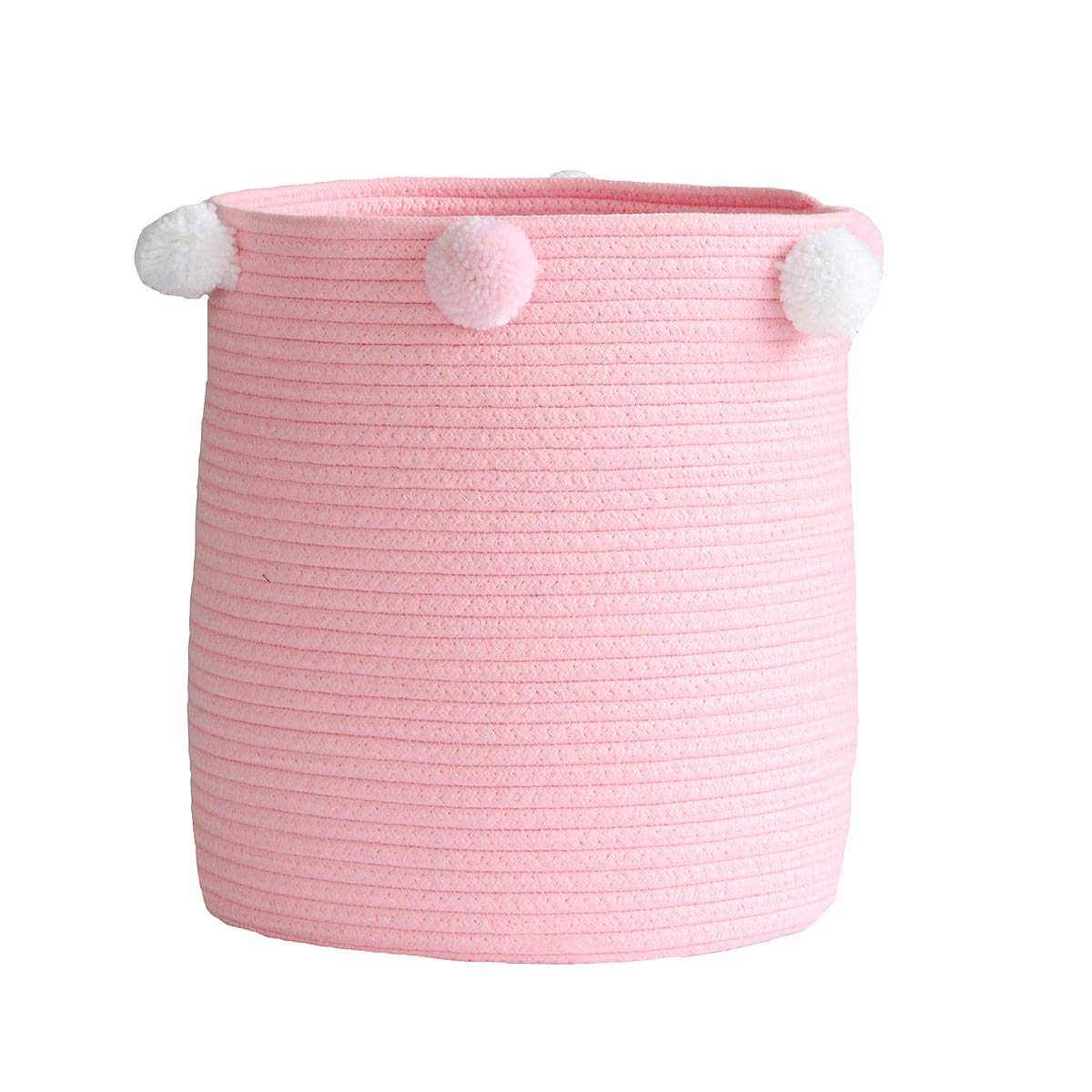 BQEE Medium And Large Storage Buckets, Clothing Storage Buckets, Debris Storage Buckets, Three Colors, 30X24cm (11.8X9.4 inches) 36X32cm (14.1X12.6 inches) (pink, 14.1X12.6inches)