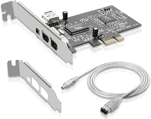 Tarjeta PCIe Firewire 400, IEEE 1394a PCI Express Tarjeta PCIe de 4 puertos (3 x 6 pines y 1 x 4 pines), adaptador Firewire 400 para Windows