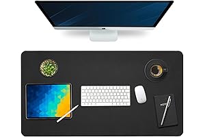 Vine Creations Leather Desk Mat Large 36" x 20", Desk Protector Mat