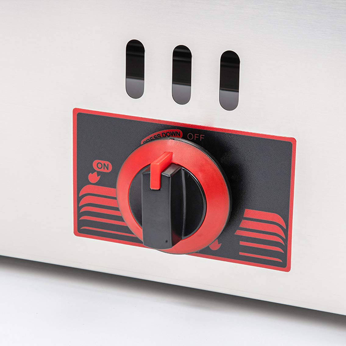 Friggitrice a gas professionale, friggitrice professionale, friggitrice 6Lx2 con doppio coperchio termostato di sicurezza friggitrice, per famiglia ristorante commerciale fritte