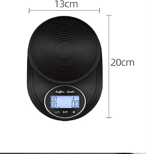Miniatura 2 de Báscula digital de cocina, báscula de alimentos multifunción de alta precisión, 11 libras, 11.0 lbs máximo, color negro moderno y limpio con acabado