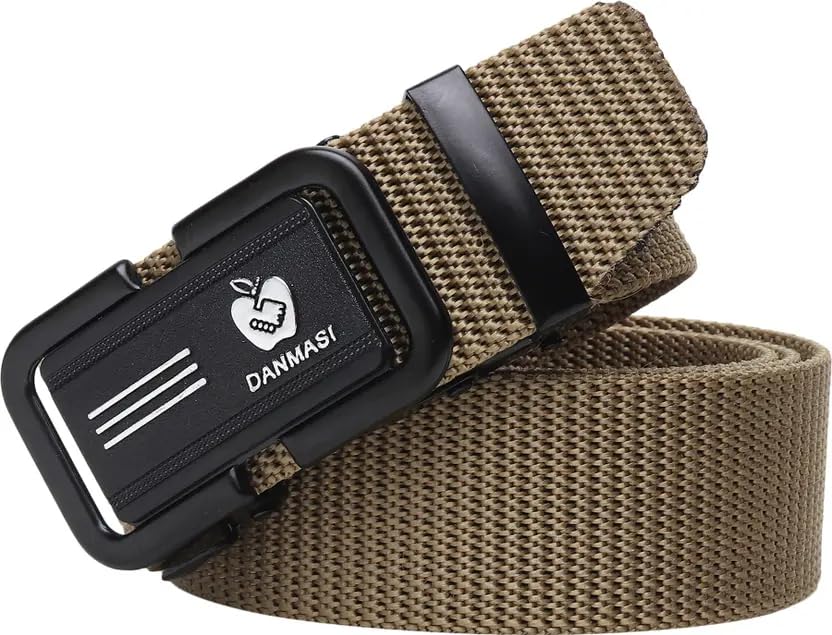 tpm tactical belt, military grade nylon web belt with heavy duty quick release buckle, khaki